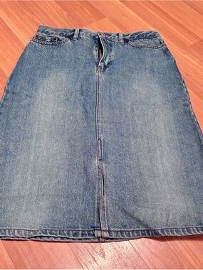 GAP Factory Blue Denim A-Line Mini Skirt